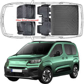 3D Auto Fußmatten & Kofferraumwanne Set Kompatibel mit FIAT Doblo Typ K9 ab 2022 *Ohne Metal Trennwand