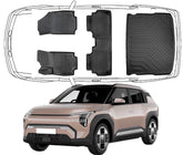 3D Auto Fußmatten & Obere Kofferraumwanne Set Kompatibel mit KIA EV3 ab 2024