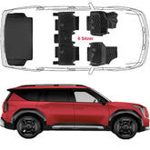 Trimak Passgenau 3D Auto Fußmatten & Kofferraumwanne Set Kompatibel mit KIA EV9 6 Sitzer ab 2024