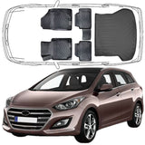 3D Auto Fußmatten & Kofferraumwanne Set Kompatibel mit Hyundai i30 2.Gen Kombi Typ GD 2011-2017