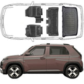 Trimak Passgenau 3D Auto Fußmatten & Kofferraumwanne Set Kompatibel mit Hyundai Inster ab 2025