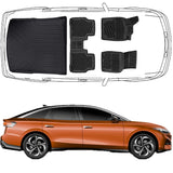 Trimak Passgenau 3D Auto Fußmatten & Obere Kofferraumwanne Set Kompatibel mit Volkswagen ID.7 Sedan