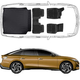 Trimak Passgenau 3D Auto Fußmatten & Untere Kofferraumwanne Set Kompatibel mit Volkswagen ID.7 Sedan