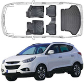 3D Auto Fußmatten & Kofferraumwanne Set Kompatibel mit Hyundai IX35 2009-2015