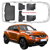 3D Auto Fußmatten & Obere Kofferraumwanne Set Kompatibel mit Nissan Juke 1.Gen 2016-2019