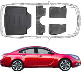 3D Fußmatten & Kofferraumwanne Auto Set Kompatibel mit Opel Insignia A Sedan Limousine 2008 - 2017
