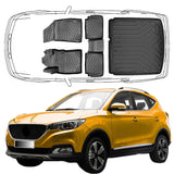 3D Auto Fußmatten & Untere Kofferraumwanne Set Kompatibel mit MG ZS Benzin