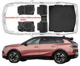 3D Auto Fußmatten & Untere Kofferraumwanne Set Kompatibel mit Opel Grandland 2.Gen Hybrid ab 2024