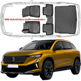3D Fußmatten & Kofferraumwanne Auto Set Kompatibel mit Renault Austral Mild Hybrid ab 2022
