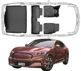 3D Auto Fußmatten & Kofferraumwanne Set Kompatibel mit Ford Mustang Mach-E 2020 - 2026