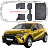 3D Auto Fußmatten & Obere Kofferraumwanne Set Kompatibel mit Mitsubishi ASX 2.Gen ab 2023