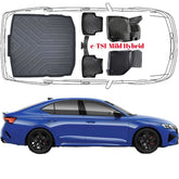 3D Fußmatten & Kofferraumwanne Auto Set Kompatibel mit Škoda Octavia IV e-Tsi Mild-Hybrid ab 2020 Sedan Limousine