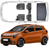 Auto Fußmatten & Kofferraumwanne für Kia Picanto 3.Gen Typ JA ab 2017