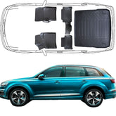 Trimak Passgenau 3D Auto Fußmatten & Kofferraumwanne Set Kompatibel mit Audi Q7 4L 2006-2015
