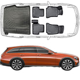 Trimak Passgenau 3D Auto Fußmatten & Kofferraumwanne Set Kompatibel mit Mercedes E-Klasse T Model S213 2016-2023