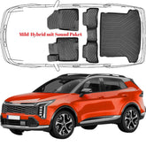 3D Auto Fußmatten & Kofferraumwanne Set Kompatibel mit KIA Sportage 5.Gen Typ NQ5 Mild-Hybrid mit Sound Paket ab 2021