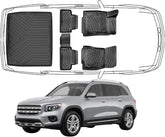 3D Fußmatten & Untere Kofferraumwanne Auto Set Kompatibel mit Mercedes-Benz GLB X 247 2019 - 2024