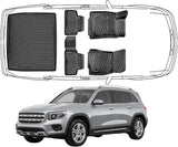 3D Fußmatten & Untere Kofferraumwanne Auto Set Kompatibel mit Mercedes-Benz GLB X 247 2019 - 2024