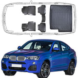 3D Auto Fußmatten & Kofferraumwanne Set Kompatibel mit BMW X4 F26 2014-2018