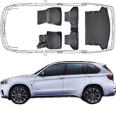 Trimak Passgenau 3D Auto Fußmatten & Kofferraumwanne Set Kompatibel mit BMW X5 F15 2013 - 2018