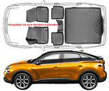 3D Auto Fußmatten & Kofferraumwanne Set Kompatibel mit Citroen e-C4 X ab 2022
