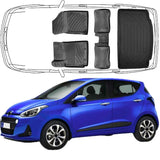 3D Auto Fußmatten & Kofferraumwanne Set Kompatibel mit Hyundai i10 2.Gen Typ IA 2013–2019