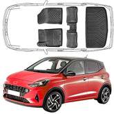 3D Auto Fußmatten & Kofferraumwanne Set Kompatibel mit Hyundai i10 3.Gen Typ AC3 ab 2019