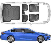 3D Fußmatten & Kofferraumwanne Auto Set Kompatibel mit Opel Insignia B Sedan Limousine 2017 – 2022