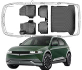 3D Fußmatten & Kofferraumwanne Auto Set Kompatibel mit Hyundai IONIQ 5 Verschiebbare Mittelkonsole ab 2021