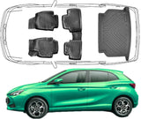 3D Auto Fußmatten & Kofferraumwanne Set Kompatibel mit MG3 Feste Kofferraumboden