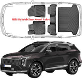 3D Auto Fußmatten & Kofferraumwanne Set Kompatibel mit KIA Sportage 5.Gen Typ NQ5 Mild-Hybrid Ohne Sound Paket ab 2021