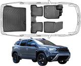 3D Fußmatten & Kofferraumwanne Auto Set Kompatibel mit Dacia Duster 4X2 2. Gen 2018 - 2022 *nicht für Prestige-Paket*