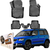 Trimak Autofußmatten kompatibel mit SKODA YETI Auto Allwetter Gummimatten