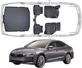 3D Fußmatten & Kofferraumwanne Auto Set Kompatibel mit Škoda Octavia IV 2020- 2025 Sedan Limousine