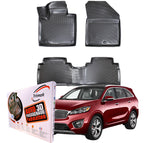 Trimak Autofußmatten kompatibel mit KIA Sorento (UM) 3.Gen 2014 - 2020 Auto Allwetter Gummimatten