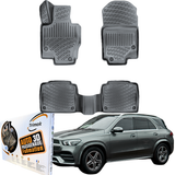 TRIMAK Autofußmatten kompatibel mit Mercedes GLE V167 SUV ab 2018 Auto Allwetter Gummimatten