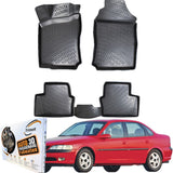 Trimak Autofußmatten kompatibel mit OPEL VECTRA B 1995 - 2002 Auto Allwetter Gummimatten