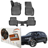 Trimak Autofußmatten kompatibel mit VW Tiguan III ab 2024 Auto Allwetter Gummimatten