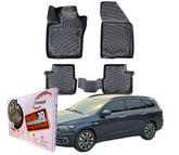 Trimak Autofußmatten kompatibel mit FIAT TIPO (Typ 356) ab 2015 Auto Allwetter Gummimatten