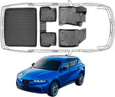 3D Fußmatten & Untere Kofferraumwanne Auto Set Kompatibel mit Alfa Romeo Tonale ab 2022