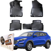 Trimak Autofußmatten kompatibel mit HYUNDAI Tucson 3.gen 2015-2020 Auto Allwetter Gummimatten