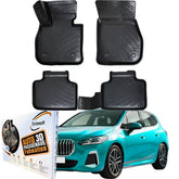 Trimak Autofußmatten kompatibel mit BMW 2er Active Tourer U06 ab 2021 Auto Allwetter Gummimatten