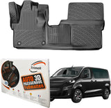 Trimak Autofußmatten kompatibel mit Fiat Ulysee 3.Gen ab 2022 Kleinbus Auto Allwetter Gummimatten