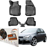 Trimak Autofußmatten kompatibel mit VW Golf VI 2009-2012 Auto Allwetter Gummimatten