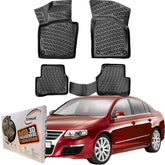 Trimak Autofußmatten kompatibel mit VW Passat B6 2005-2010 Auto Allwetter Gummimatten
