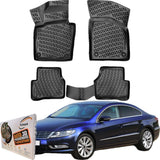 Trimak Autofußmatten kompatibel mit VW Passat CC 2008-2016 Auto Allwetter Gummimatten