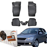 Trimak Autofußmatten kompatibel mit VW POLO IV 2002-2009 Auto Allwetter Gummimatten