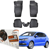 Trimak Autofußmatten kompatibel mit VW POLO 6R 2009 - 2017 Auto Allwetter Gummimatten