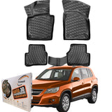 Trimak Autofußmatten kompatibel mit VW Tiguan 1.Gen 2007-2015 (5N) Auto Allwetter Gummimatten