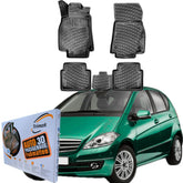 Trimak Autofußmatten kompatibel mit Mercedes A Klasse W169 2004-2012 Auto Allwetter Gummimatten